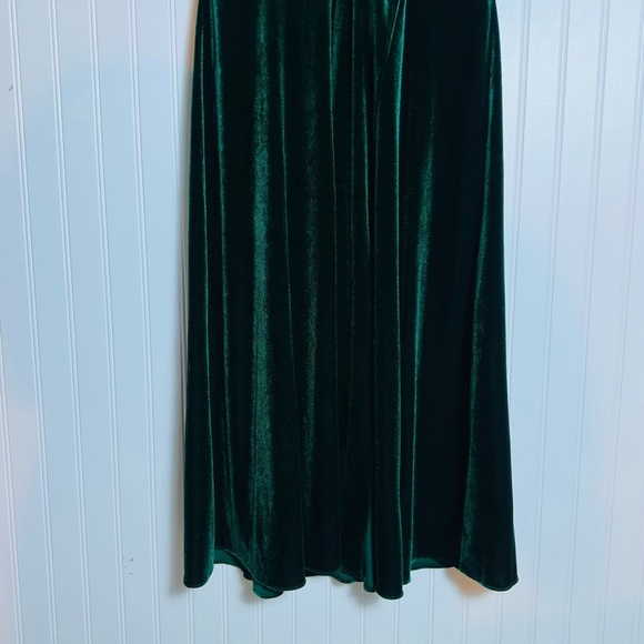 ALEXIA ADMOR Nola V-Neck Puff Sleeve Fit & Flare Drees Deep Green Size 8 Unlined - Picture 5 of 15